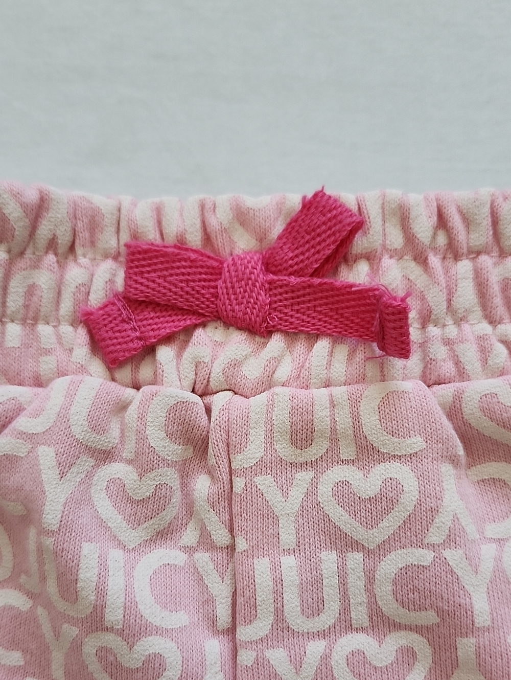NWT Juicy Couture Kids Girl Pink Logo Flutter Sleeve Top & Shorts Set 6X - Picture 12 of 14